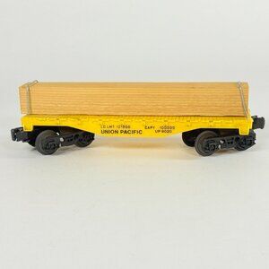 Union Pacific O Gauge Flatcar Wooden Load Vintage Railroad Train Car